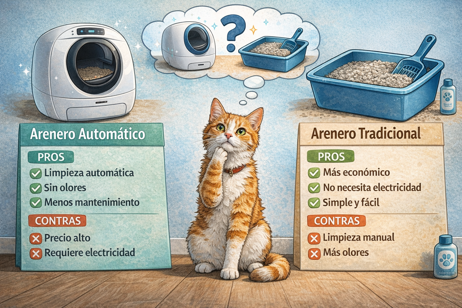 Arenero automático inteligente vs. arenero tradicional : ¿Cuál es mejor para tu gato en 2026?